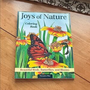Joys of Nature Coloring Book - Beautiful Birds, Butterflies, and Blooms